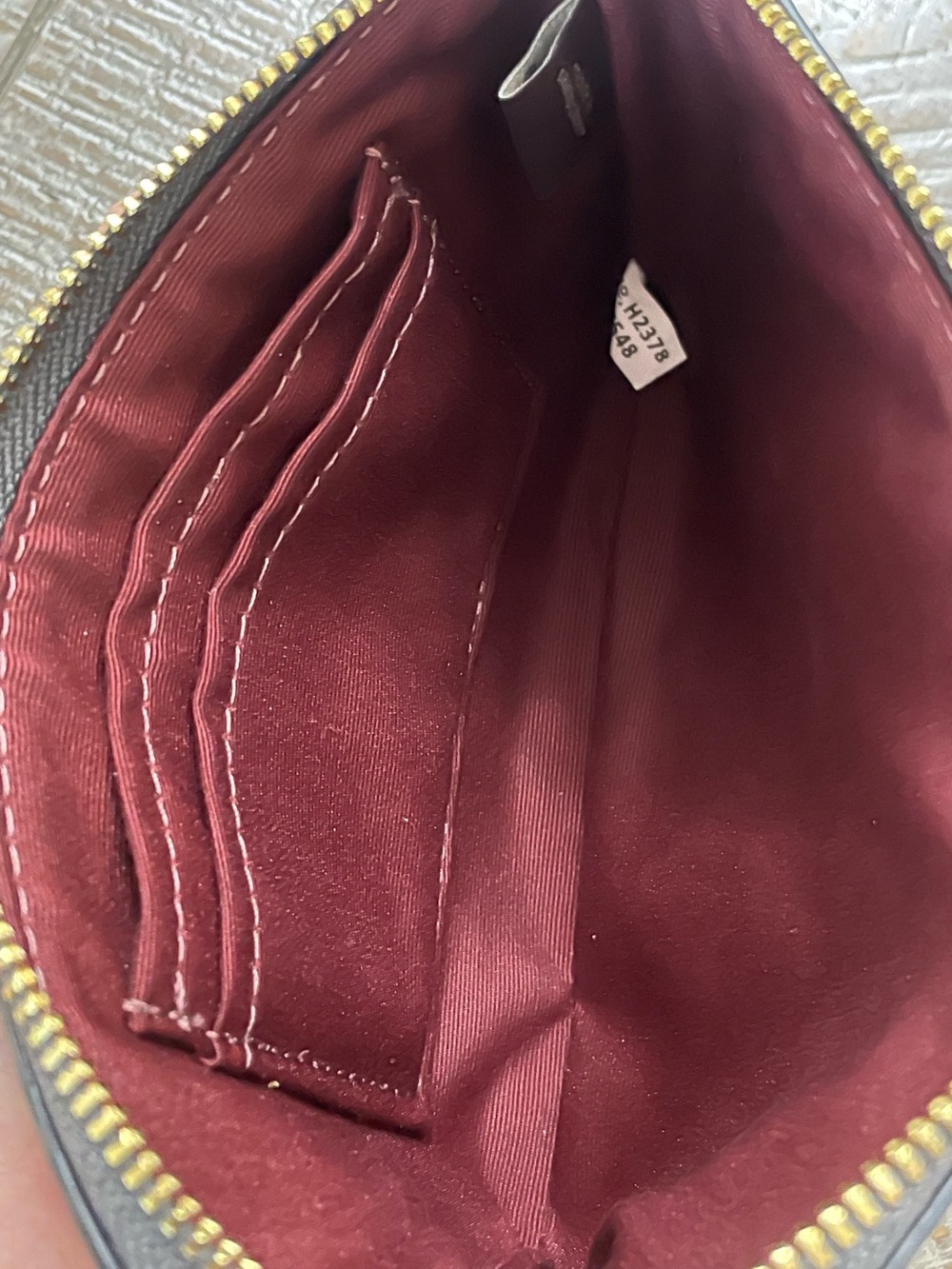 NWT Coach Corner Zip Wristlet with Coach Monogram Print (Style Number CF548) - Picture 6 of 7